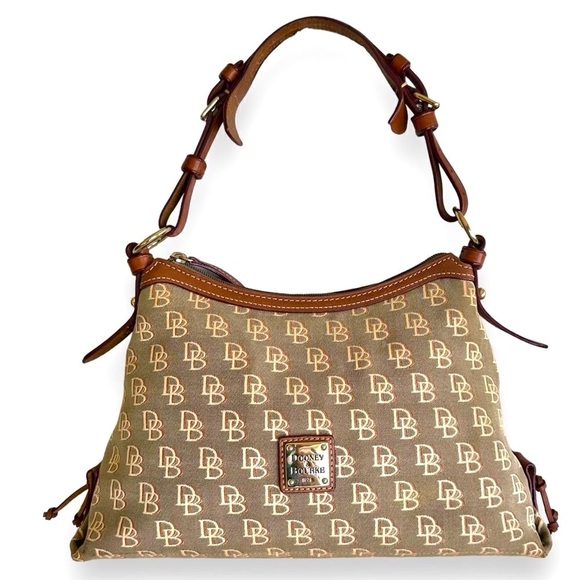 Dooney & Bourke Handbags - Dooney & Bourke Brown Monogram Hobo Bag and Donney Charm